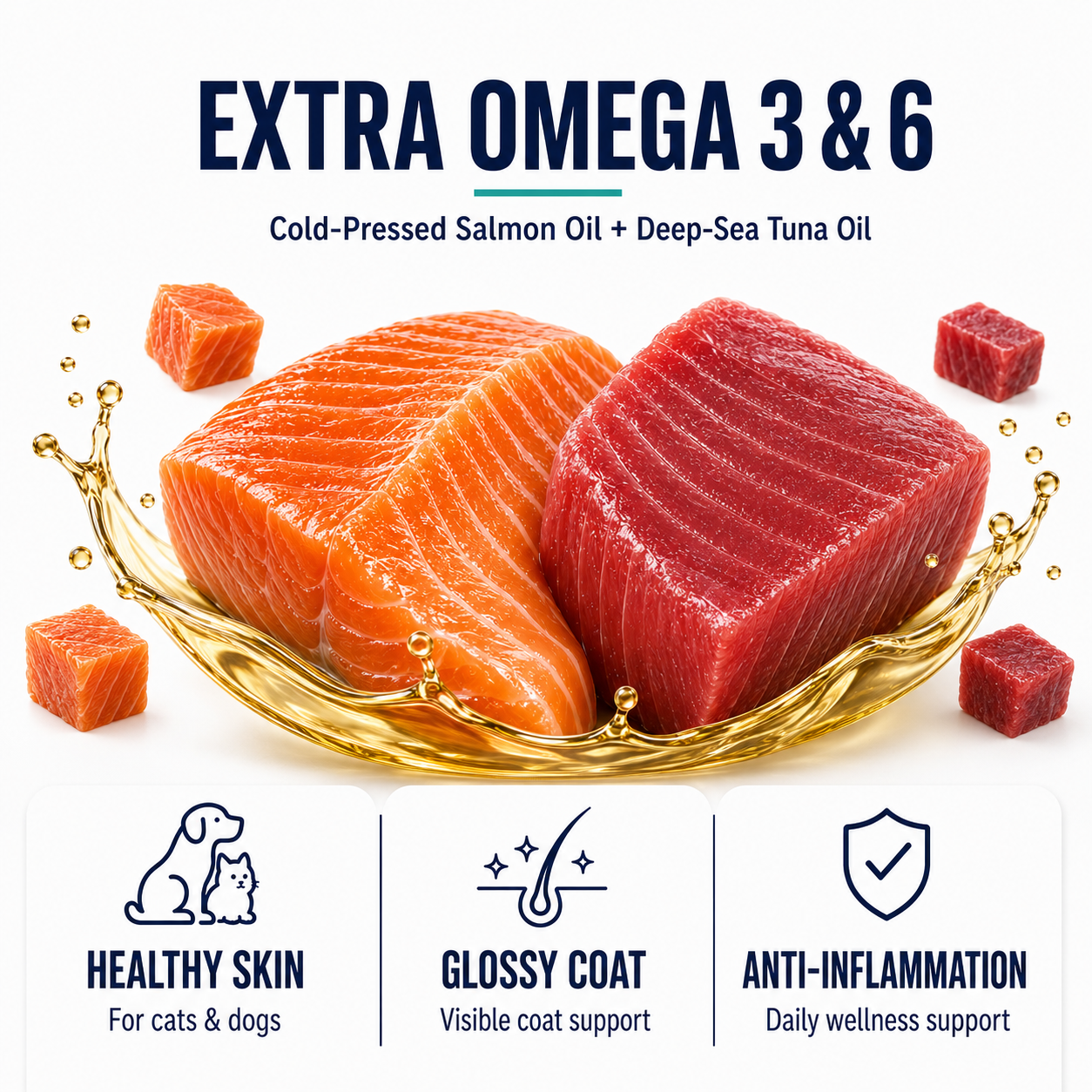 SIMPLE 2.7kg Nutrient-Rich with Added Salmon Oil Fresh Human-Grade Fish Premium Cat Dry Food