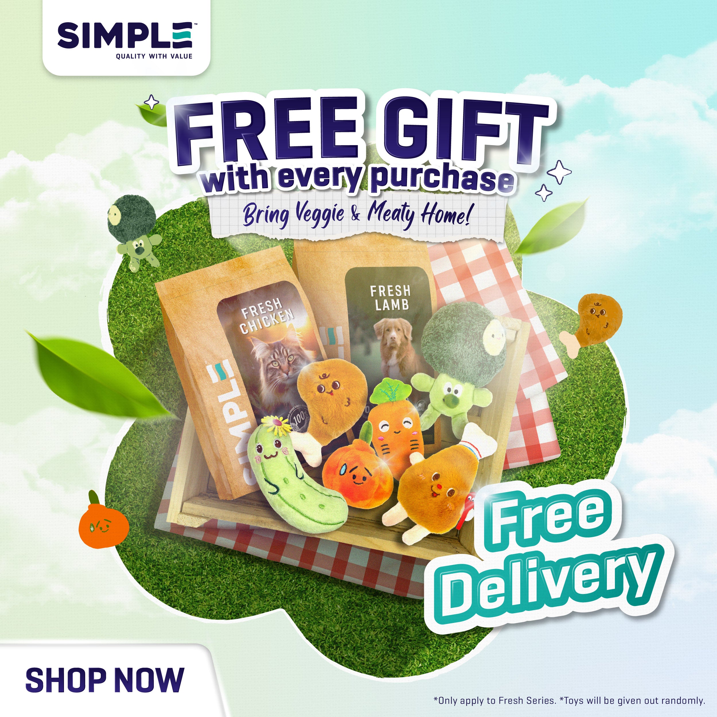 [FREE GIFT] Fresh Series Veggie Plush Toy