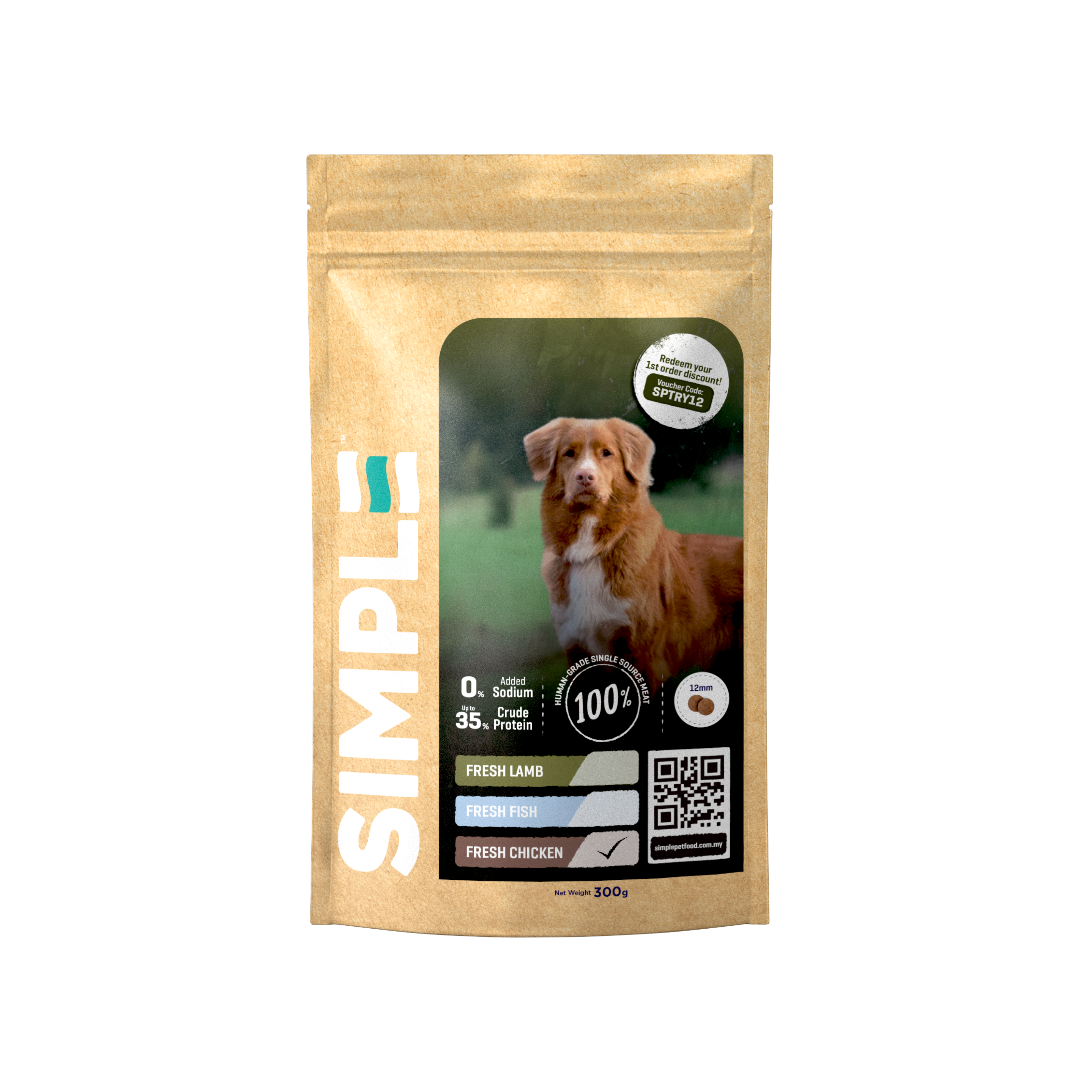 [TRIAL PACK] Fresh Series Human-Grade Chicken Dog Food (300G)