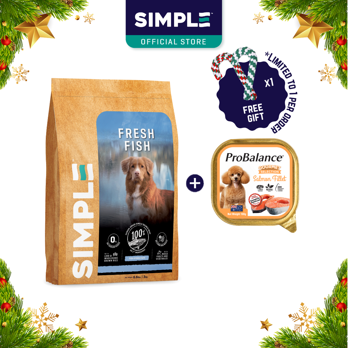 [Christmas Deal] SIMPLE x ProBalance Gourmet Series Salmon Fresh Fish Dog Food Bundle