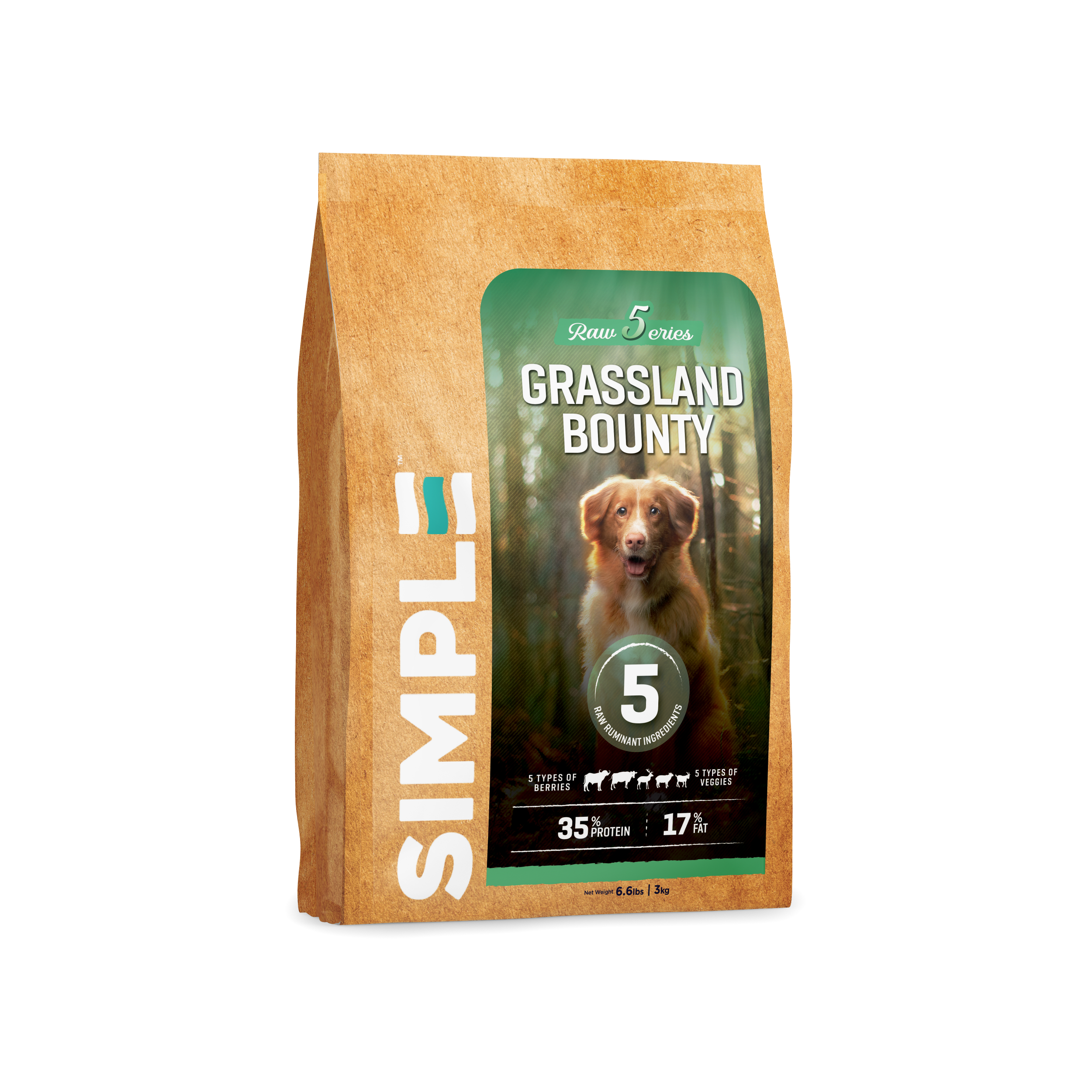 Raw 5 Series Grassland Bounty Dog Food (3KG)