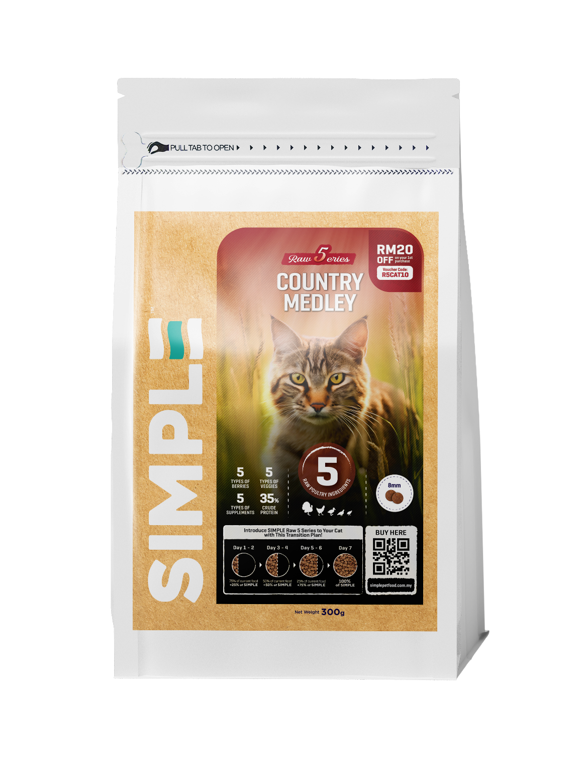 Raw 5 Series Country Medley Cat Food (2.7KG)